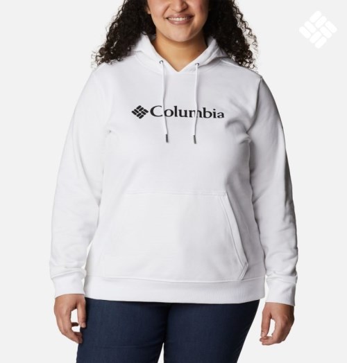 Columbia Logo Hettegensere Dame Hvite | Plus Size 28047C